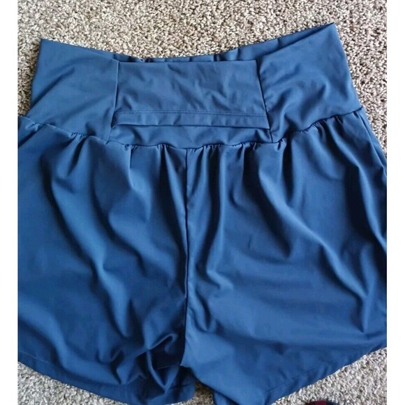 Halara Women's Super High Waisted 2-in-1 Yoga Shorts Size XL Blue Indigo Hybrid - Picture 8 of 10